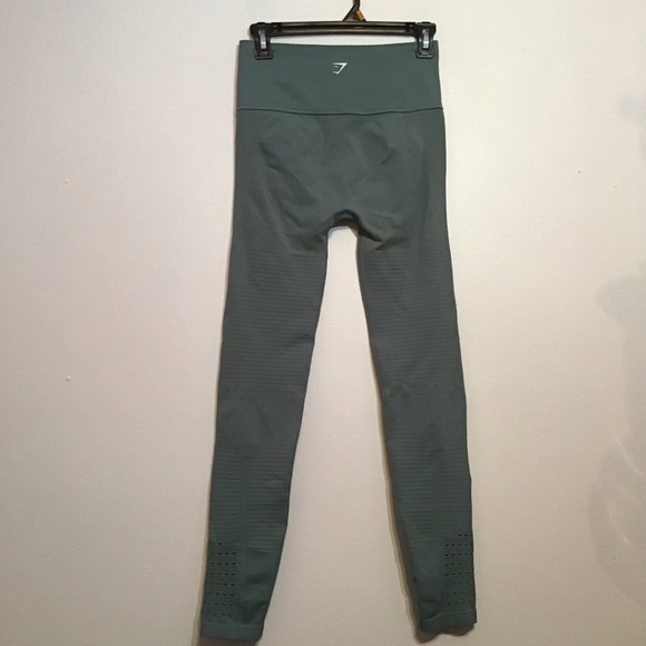 GYMSHARK Fauna Teal Energy Seamless Leggings - Picture 7 of 13